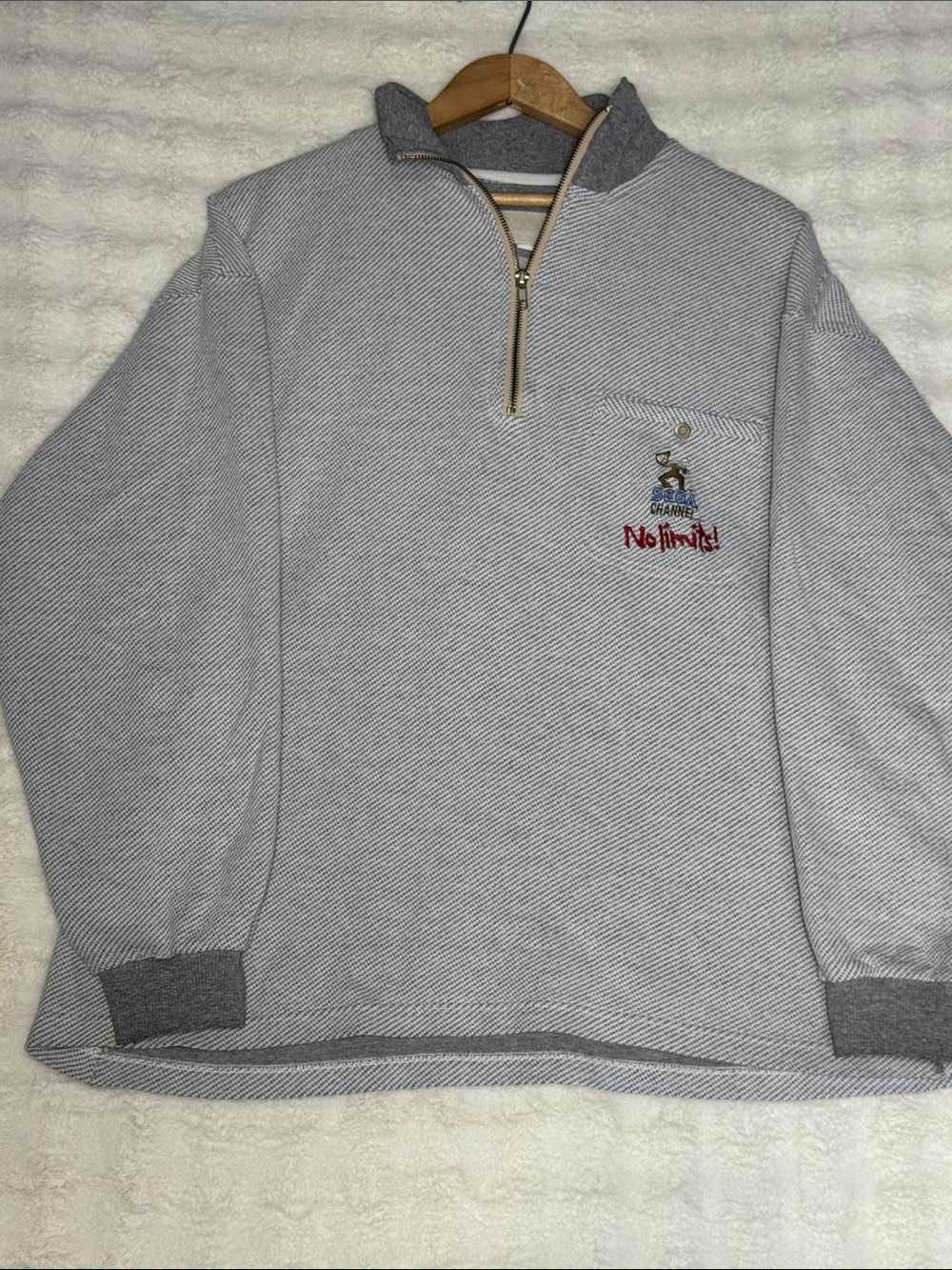 Bow Valley Sega Channel No Limits Quarter Zip RARE XL Vintage 90s